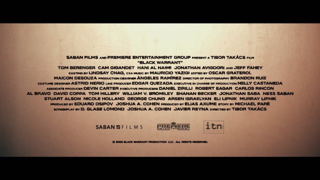 Black Warrant (2022) Fragman