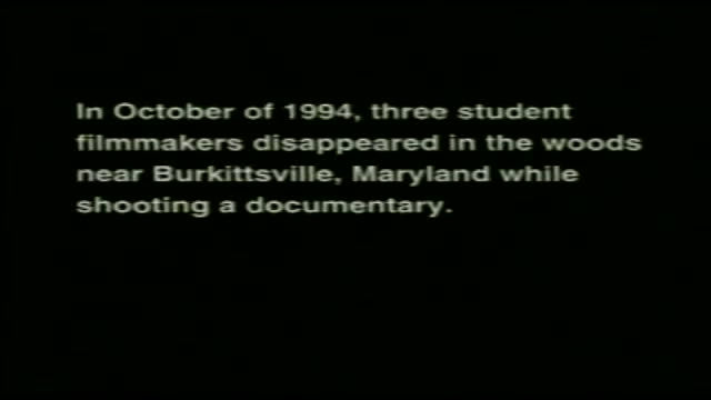 The Blair Witch Project 1. Fragmanı