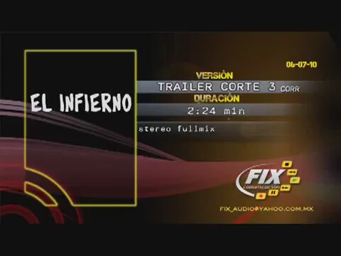El Infierno Fragman